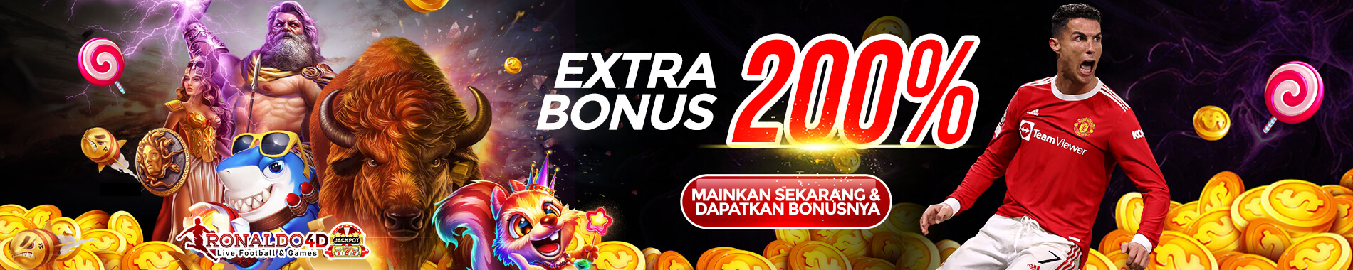 Bonus 200% Pengguna Baru Di Ronaldo4D